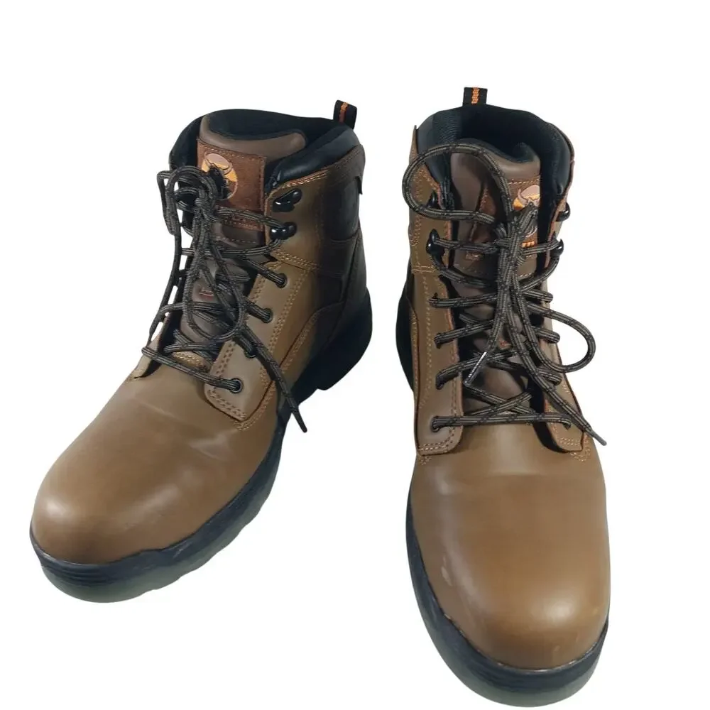 NWT! BRAHMA! COMBUSTION TAN HEAVY DUTY STEEL TOE, FLEX SOLE WORK BOOTS! SZ 10.5